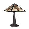 Image 2 : Mission 2 Light Blackish Bronze Table Lamp 16" Wide