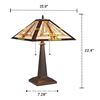 Image 3 : Mission 2 Light Blackish Bronze Table Lamp 16" Wide