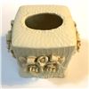 Image 2 : Bisque Porcelain Roses Floral Tissue Box Cover
