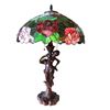 Image 2 : Tiffany-style 2 Light Roses Table Lamp 18" Shade