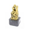Image 2 : HE KISS by Auguste Rodin Bronze Sculpture 7" x 3.5" (Gold Patina)