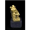 Image 4 : HE KISS by Auguste Rodin Bronze Sculpture 7" x 3.5" (Gold Patina)