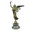 Image 8 : Bronze Sculpture of NIKE VICTORIA Winged Angel Goddess of Victory w/ Wreath 25" x 15"