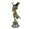 Image 9 : Bronze Sculpture of NIKE VICTORIA Winged Angel Goddess of Victory w/ Wreath 25" x 15"