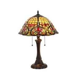 Tiffany-style Victorian 2 Light Table Lamp 16" Shade