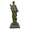 Image 2 : Bronze Sculpture of NIKE VICTORIA Goddess of Victory w/ Palm Branch & Sword 14" x 4.5"