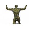 Image 6 : ATLAS Vienna Bronze Sculpture of Muscular Nude Male 7" x 5"