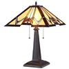 Image 1 : Tiffany-style 2 Light Mission Table Lamp 16" Shade