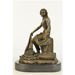 Demeter Ceres Goddess of the Harvest & Agriculture Bronze Sculpture 12" x 9"