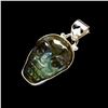 Image 1 : Carved Labradorite Gemstone & Sterling Skeleton Skull Pendant