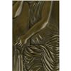 Image 3 : Bronze Bas Relief Wall Sculpture of Roman Female Water Bearer Aquarius 18" x 5.5"