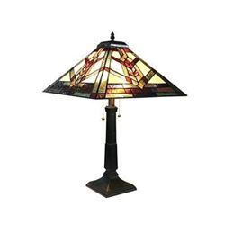 Tiffany-style 2 Light Mission Table Lamp 16" Shade