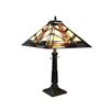 Image 1 : Tiffany-style 2 Light Mission Table Lamp 16" Shade