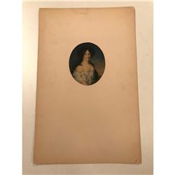 Early 1900's Hand-colored Intaglio Gravure, Hortense