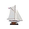 Image 1 : Wooden Columbia Model Sailboat Decoration 16"