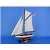 Image 3 : Wooden Columbia Model Sailboat Decoration 16"