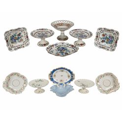 English Soft Paste Compotes And Serving Pieces