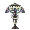 Image 4 : Tiffany-style 3 Light Victorian Double Lit Table Lamp 16" Shade