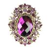 Image 2 : Rhinestone Crystal Amethyst Purple Brooch.