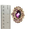 Image 3 : Rhinestone Crystal Amethyst Purple Brooch.