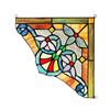 Image 2 : Victorian Tiffany-glass Window Panel 10" Wide