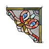 Image 2 : VICTORIE Victorian Tiffany-glass Window Panel 8" Wide