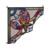 Image 3 : VICTORIE Victorian Tiffany-glass Window Panel 8" Wide