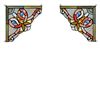 Image 4 : VICTORIE Victorian Tiffany-glass Window Panel 8" Wide