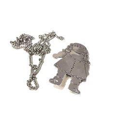 Darling Rag Doll Sterling Silver Pin with Necklace