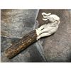 Image 2 : Hand Carved Shed Deer Antler, African Elephant Cane Dagger Handle