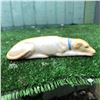 Image 1 : 19thc English Staffordshire Porcelain Figurine, Recumbent Greyhound Dog