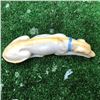 Image 4 : 19thc English Staffordshire Porcelain Figurine, Recumbent Greyhound Dog
