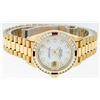 Image 2 : Rolex Ladies 18K Yellow Gold MOP Diamond & Ruby President Wristwatch With Rolex