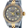 Rolex Ladies 2 Tone 14K Slate Grey VS Diamond Datejust Wristwatch