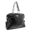 Image 2 : Celine Black Distressed Patent Leather Shoulder Handbag