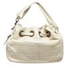 Image 1 : Christian Dior Cream Cannage Quilted Lambskin Leather Drawstring Shoulder Bag