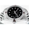 Image 5 : Rolex Mens Stainless Steel Black Diamond & Ruby Datejust Wristwatch