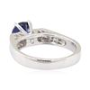 Image 3 : 2.42 ctw Sapphire and Diamond Ring - 14KT White Gold