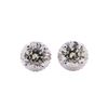 0.65 ctw Diamond Stud Earrings - 14KT White Gold