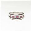 Image 1 : Estate 18K White Gold Ruby & Diamond Ring