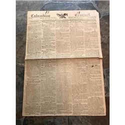 1815 Columbian Centinel Newspaper, War of 1812, Boston, Andrew Jackson & New Orleans