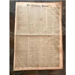 October 7, 1840 Newspaper, The Charleston Courier, South Carolina