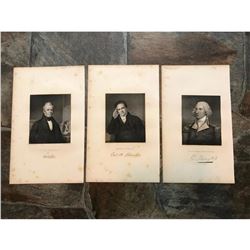 19thc Steel Engravings, 18th - Early 19thc New York Statesmen