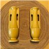 Image 1 : Rare Matching Pair of Golden Yellow Color, 1930's Art Deco Pottery Bud Vases