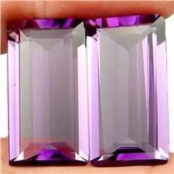 27.75ct. Purple Amethyst Baguette Pair