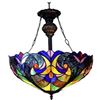 Image 1 : Victorian 2 Light Inverted Ceiling Pendant Fixture 18" Shade