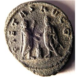Ancient Bronze Radiate of Emperor Gallinus (253-268 A.D.)