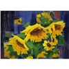 Image 3 : 21st Century Ukranian, Still Life Oil On Canvas Painting, Sunflowers