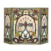 Image 1 : Tiffany-style Victorian 3pcs Folding Fireplace Screen 44x28