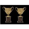 Image 1 : Pair of Gilt Bronze Marble Mounted Cups